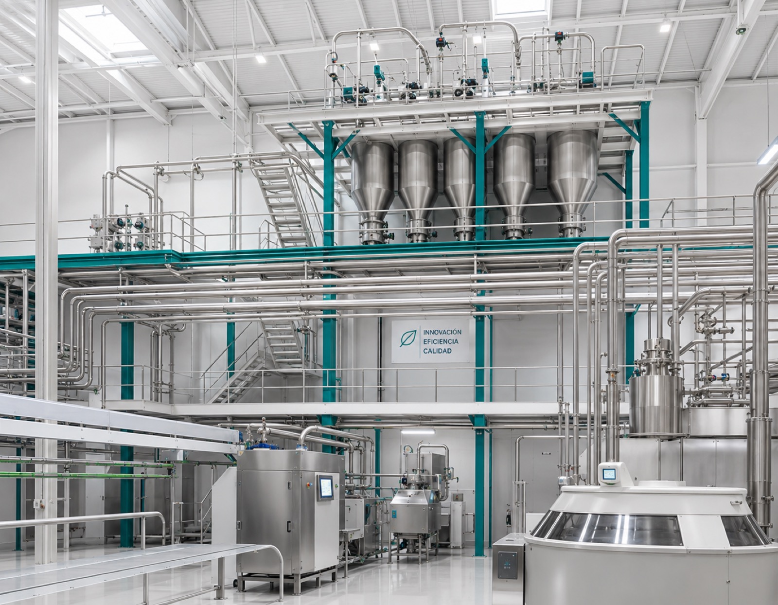 Vista interior de las instalaciones de producción de Europraline en Palencia